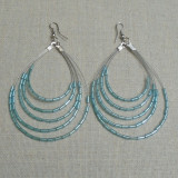 Pendentif multi-rangs turquoise