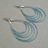 Pendentif multi-rangs turquoise