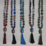 Collier Bouddha et pompon