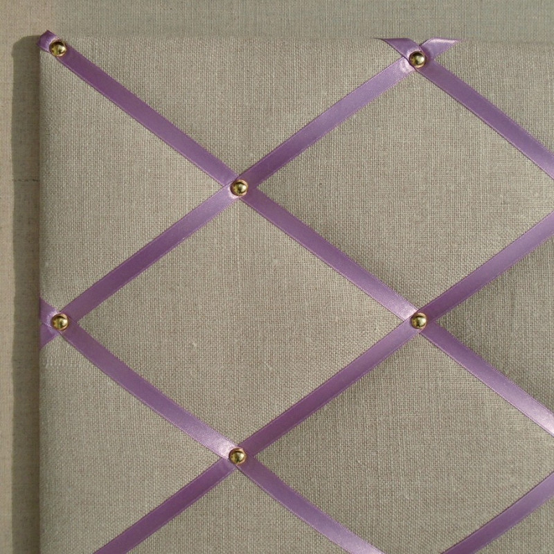 Pèle-mêle lin ruban lilas
