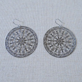 Boucles d'oreilles disque étoile