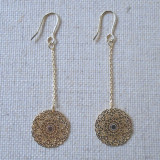 Boucles d'oreilles petit disque de métal