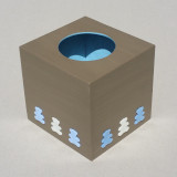 Boite mouchoirs oursons bleus et blancs