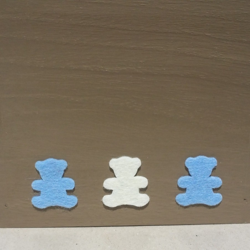 Boite mouchoirs oursons bleus et blancs
