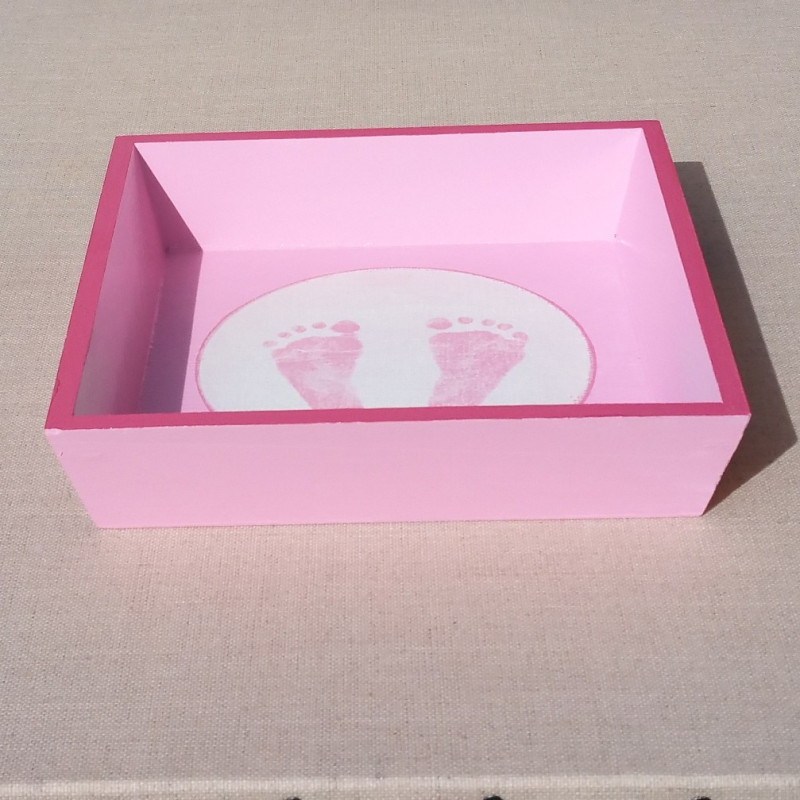 Vide-poches "Petits petons" rose