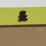 Cadre vert ourson marron