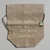 Sac Aumônière en lin garçon