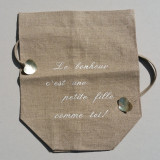 Sac Aumônière en lin fille
