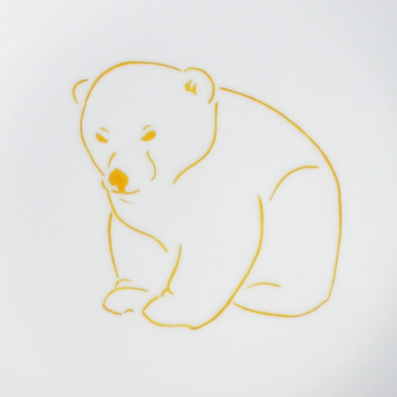 Assiette coeur Ourson