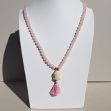 Collier Bouddha rose