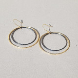 Boucles d'oreilles double anneaux
