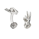 Boutons de Manchette "VICTOIRE" en argent