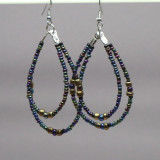 Perles Brun-bleu-doré