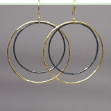 Boucles d'oreilles double anneaux