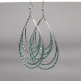 Pendentif multi-rangs turquoise