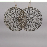 Boucles d'oreilles disque étoile