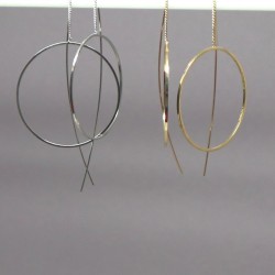 Boucles d'oreilles anneaux métal