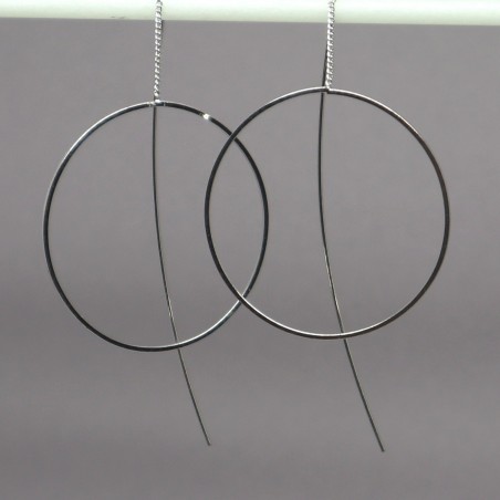 Boucles d'oreilles anneaux métal