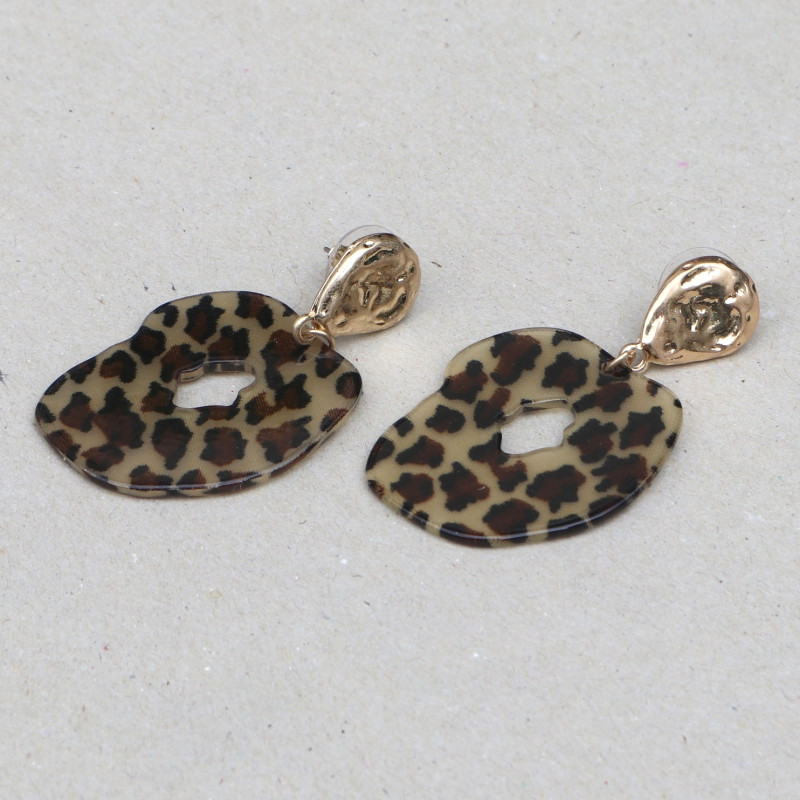 Boucles d'oreilles léopard