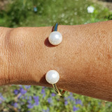 Bracelet doré 2 perles