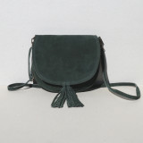 Sac besace en daim vert kaki