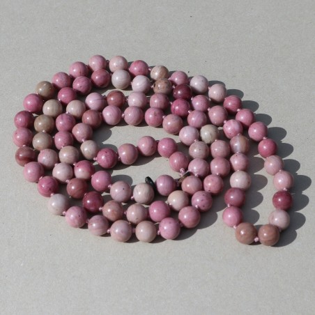 Collier perles rose