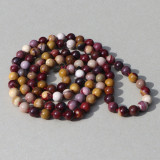Collier perles gris beige