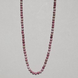 Collier perles rose