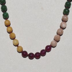 Collier perles multicolores