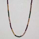 Collier perles multicolores