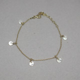 Bracelet argent doré pampilles nacre