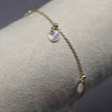 Bracelet argent doré pampilles nacre