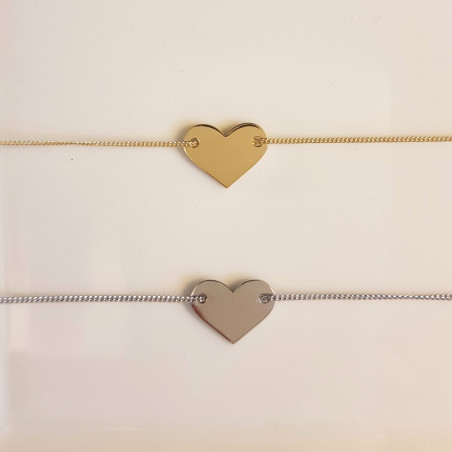 Bracelets coeur Argent/Argent doré