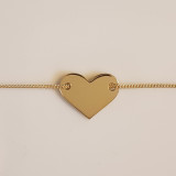 Bracelets coeur Argent/Argent doré