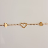 Bracelet 3 coeurs plaqué or