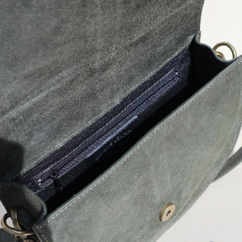 Sac bandoulière rigide vert kaki