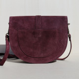 Sac bandoulière rigide bordeaux prune