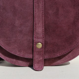 Sac bandoulière rigide bordeaux prune