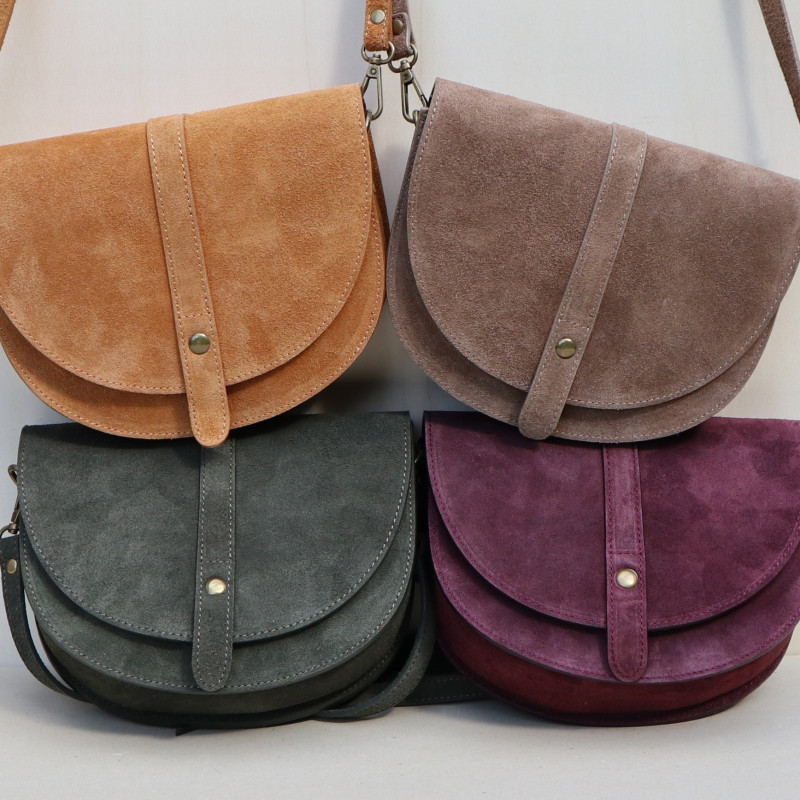 Sac bandoulière rigide taupe