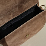Sac bandoulière rigide taupe