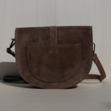Sac bandoulière rigide taupe