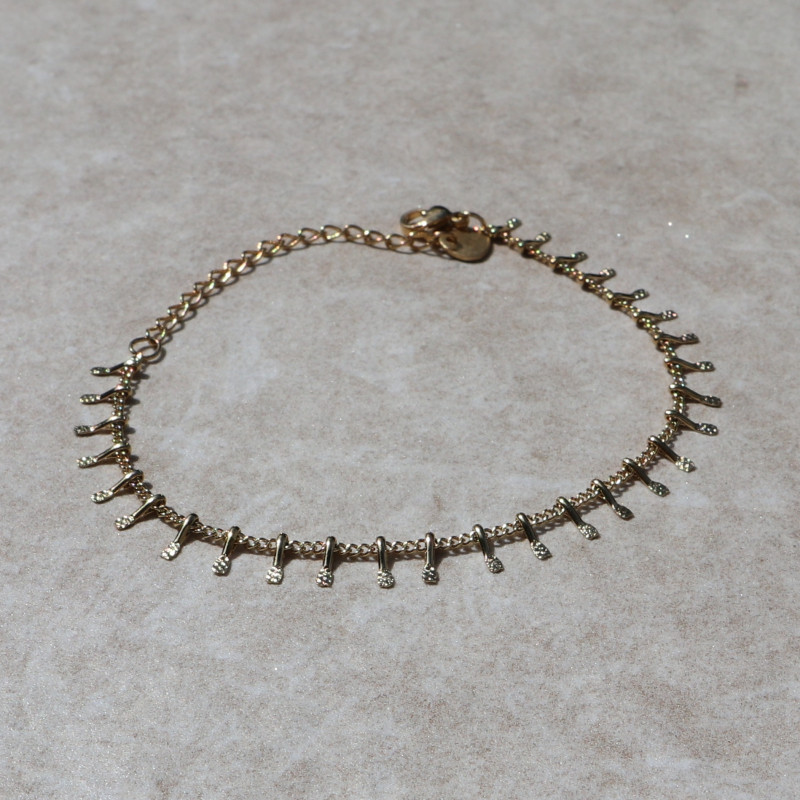 Bracelet petites pattes doré