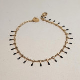 Bracelet petites pattes dorées et noires
