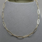 Collier chaîne dorée, mailles ovales