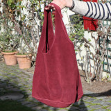 Sac en daim bordeaux