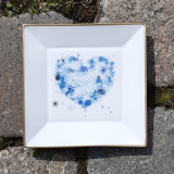 Vide-poches "Coeur Hiver" , filet or