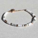 Bracelet orné de pierres naturelles blanches