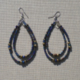 Perles Brun-bleu-doré