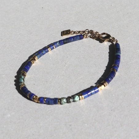 Bracelet orné de pierres naturelles, lapis lazuli