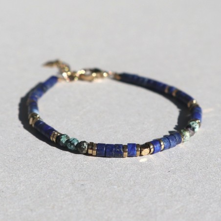Bracelet orné de pierres naturelles, lapis lazuli